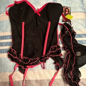 Corset lingerie with panties
